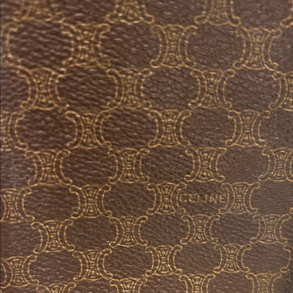 103. Celine Brown Macadam Leather Wallet, COA - Picture 8 of 15